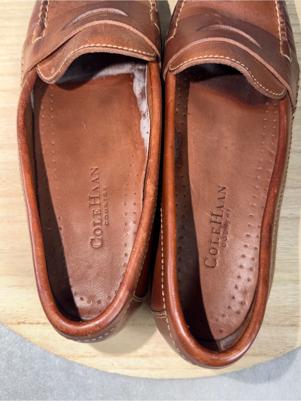 Cole Haan Country Women's 8.5 B Brown Leather Penny Loafers Dress Shoes PGC - Picture 8 of 9